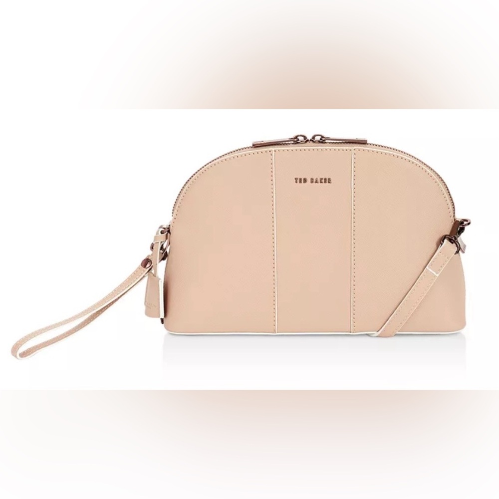 NWT Ted Baker Barbrie Crosshatch Dome Crossbody. Taupe.